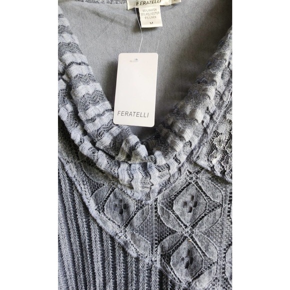NWT Feratelli blue top M - Picture 3 of 5